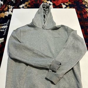 Puma Pullover Hoodie | Gray with Black Logo | Size M | Like New